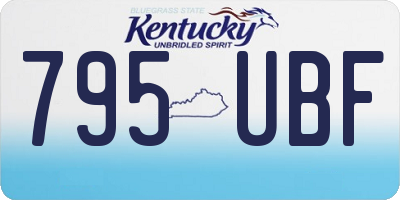 KY license plate 795UBF