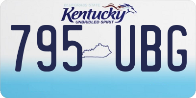 KY license plate 795UBG