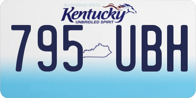 KY license plate 795UBH
