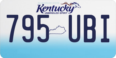 KY license plate 795UBI