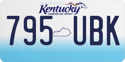 KY license plate 795UBK