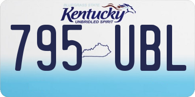 KY license plate 795UBL