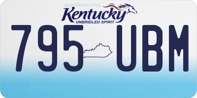 KY license plate 795UBM