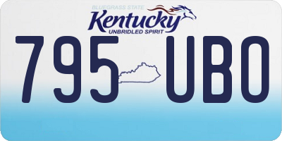KY license plate 795UBO
