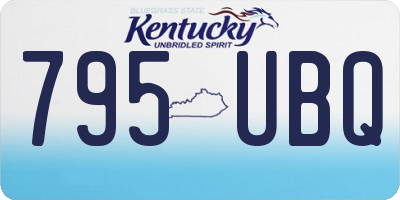 KY license plate 795UBQ