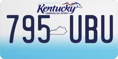 KY license plate 795UBU