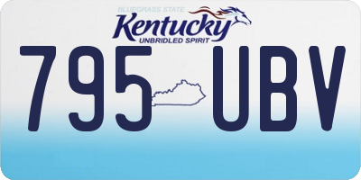 KY license plate 795UBV