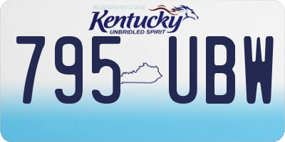 KY license plate 795UBW