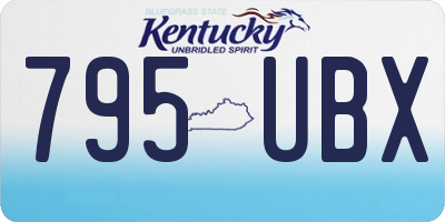 KY license plate 795UBX