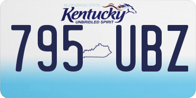 KY license plate 795UBZ
