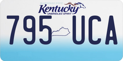 KY license plate 795UCA