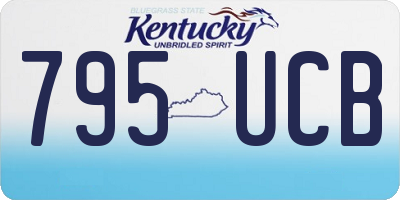 KY license plate 795UCB