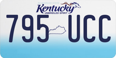 KY license plate 795UCC