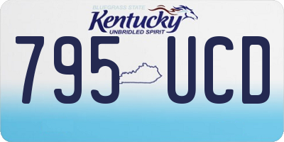KY license plate 795UCD