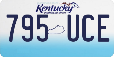 KY license plate 795UCE