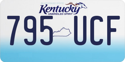 KY license plate 795UCF