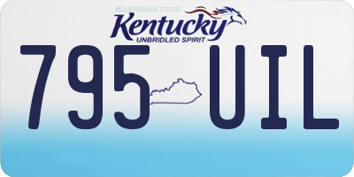 KY license plate 795UIL