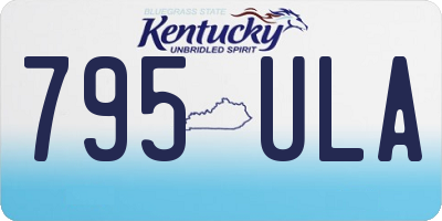 KY license plate 795ULA
