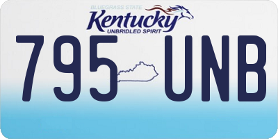 KY license plate 795UNB