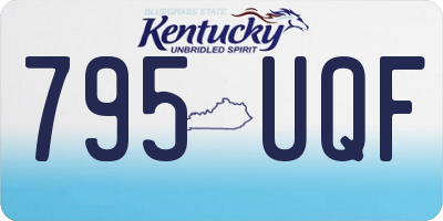 KY license plate 795UQF