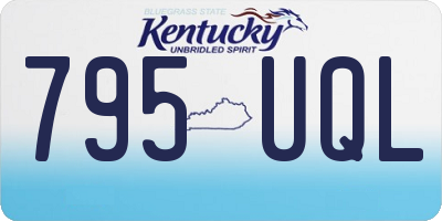 KY license plate 795UQL