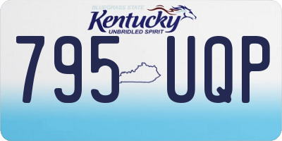 KY license plate 795UQP