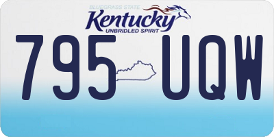 KY license plate 795UQW