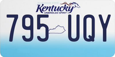 KY license plate 795UQY