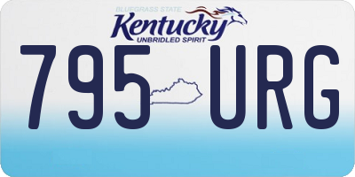 KY license plate 795URG