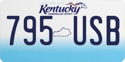 KY license plate 795USB