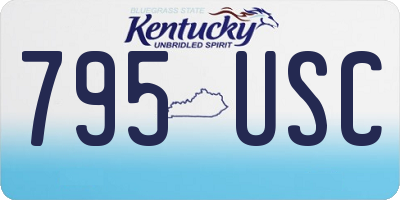 KY license plate 795USC