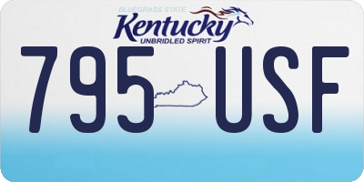 KY license plate 795USF