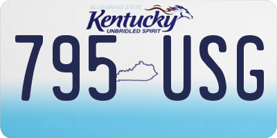 KY license plate 795USG