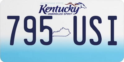 KY license plate 795USI