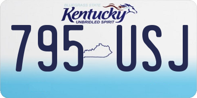 KY license plate 795USJ