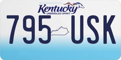 KY license plate 795USK