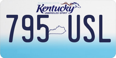 KY license plate 795USL