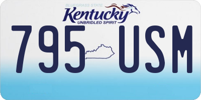 KY license plate 795USM