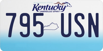 KY license plate 795USN