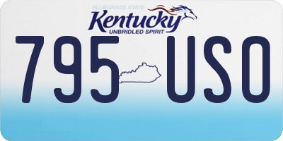 KY license plate 795USO