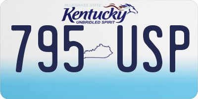 KY license plate 795USP
