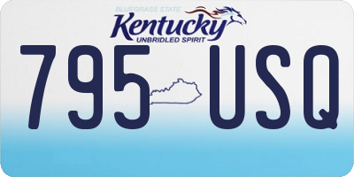 KY license plate 795USQ