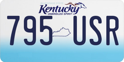 KY license plate 795USR