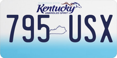 KY license plate 795USX