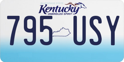 KY license plate 795USY