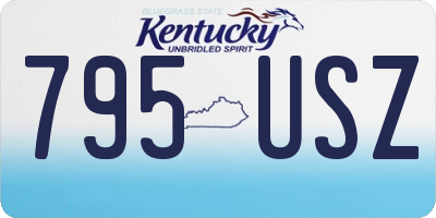 KY license plate 795USZ