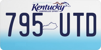 KY license plate 795UTD
