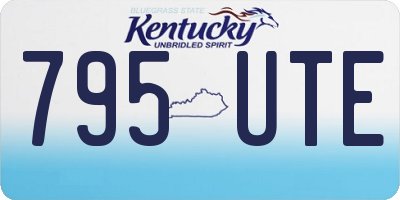 KY license plate 795UTE