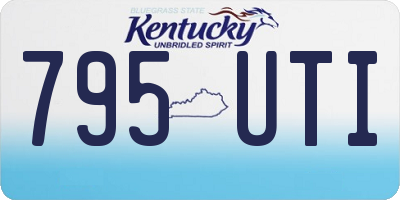KY license plate 795UTI