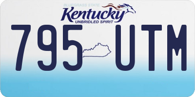 KY license plate 795UTM